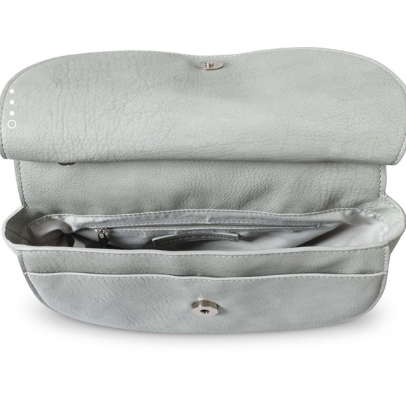 Oliver Bonas Albany Eyelet Saddle Cross Body Bag in Soft Grey/taupe - Picture 6 of 10